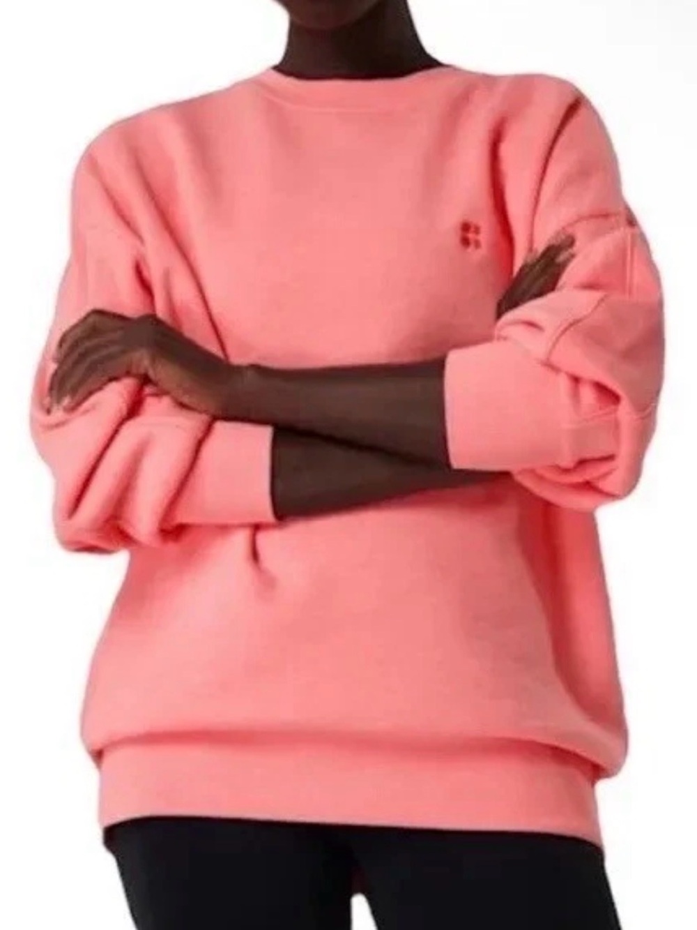 Sweaty Betty Coral Pink Crewneck Sweater
